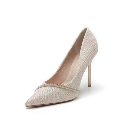 Women's Stiletto Pointed Toe Low-cut High Heels