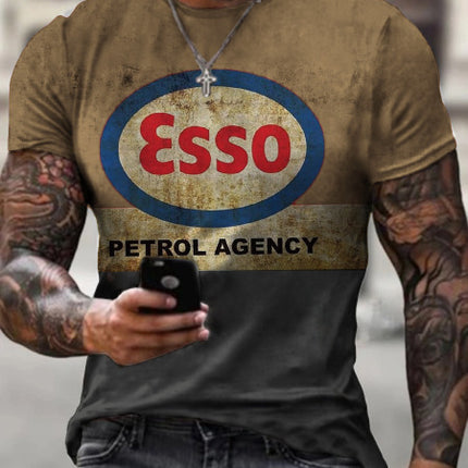 European And American Men's Youth Sports Plus Size 3D Printed Polyester T-shirt