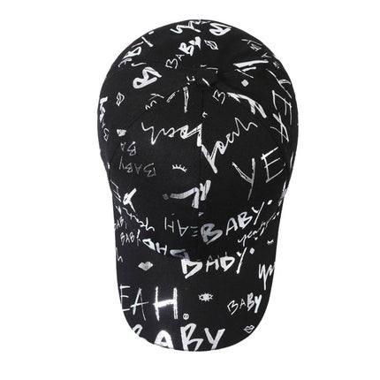 Internet Celebrity Letters Printed Peaked Cap