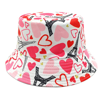 Heart Love Heart Pattern Bucket Hat