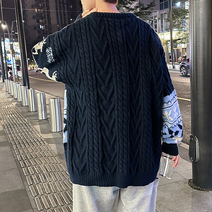 Round Neck Sweater Men's Loose Sweater