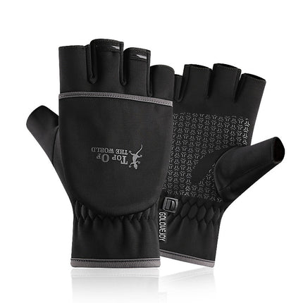 Men's Outdoor Windproof Zipper Touch Screen Gloves