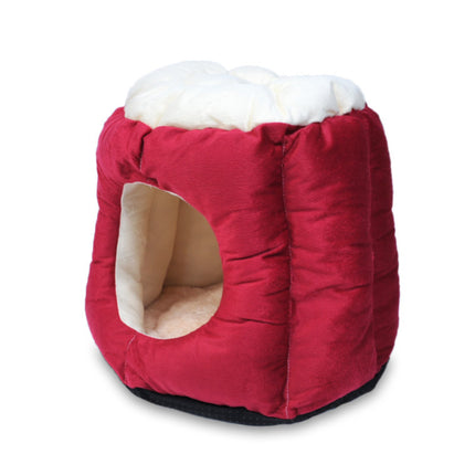 Semi-enclosed cat tent pet nest