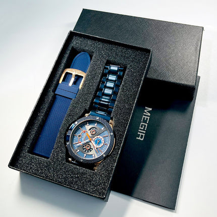 Steel Belt Multifunctional Sports Watch Men's Waterproof Luminous