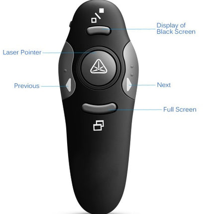 2.4 GHz Wireless Remote Red Laser Pointer Presenter Pointers Pen USB RF Universal Remote Control PPT Power point Presentation