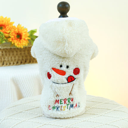 Pet Clothes Dog Cat Clothing Clothing Christmas Fluffy Jacket Claw Snowman