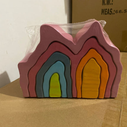 Jigsaw Puzzle Large 12-piece Arch Bridge Rainbow Building Blocks Early Childhood Education Toys