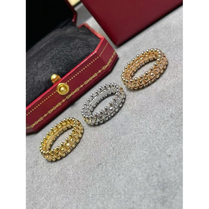 V Gold Bullet Ring Carved Craft Rose Gold Plated No Fading Fashion Ring