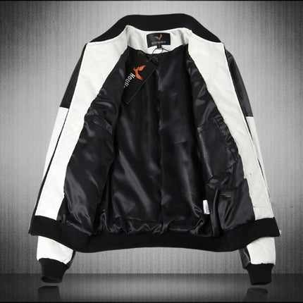 Oversized men's leather jacket