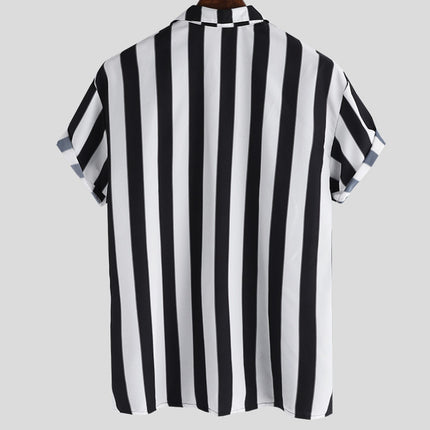 Casual men's striped shirt