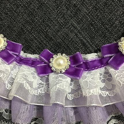 Cat Dog Pet Jewelry Necklace Bow Tie Lace Saliva Towel