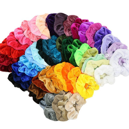 50  Pcs Gold velvet hair ring