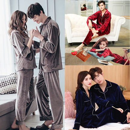 Fashion And Comfort Gold Velvet Pajamas
