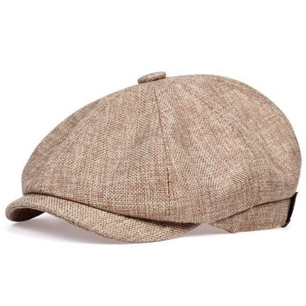 Men's Plus Size British Big Head Octagonal Hat