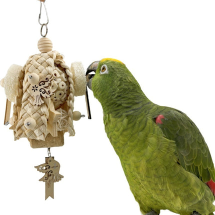 Parrot Natural Ricepaperplant Pith Ball Safety Plant Gnawing Molar Toy