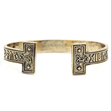 Ancient gold text bracelet