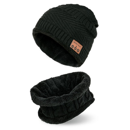 MZ026 Bluetooth hat bib plush knit hat