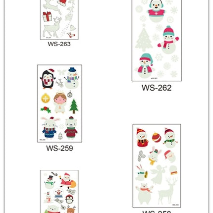 Merry Christmas Santa Claus Luminous Tattoo Sticker