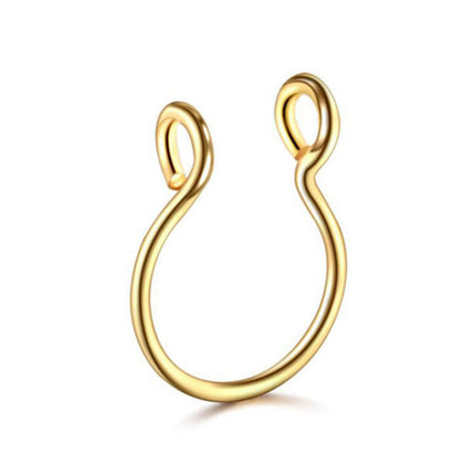 Fashionable stainless steel U-shaped nose ring