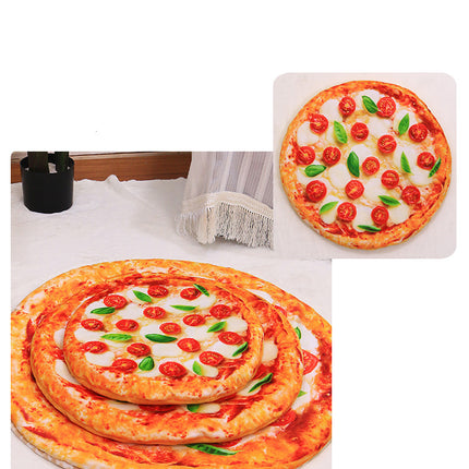 Simulation 3D Pizza Avocado Omelette Toast Pet Warm Blanket Mat Bed Soft Thicken