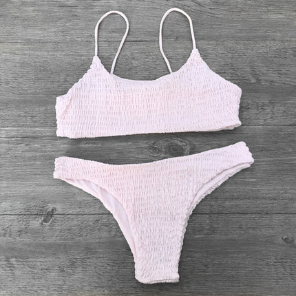 Swimsuit sexy pleated triangle bikini