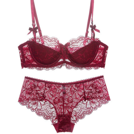 Lace Thin Cotton Underwear Women Set