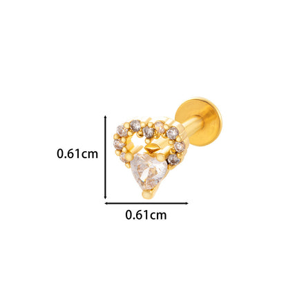 Stainless Steel Internal Thread Flat Bottom Rod Labret