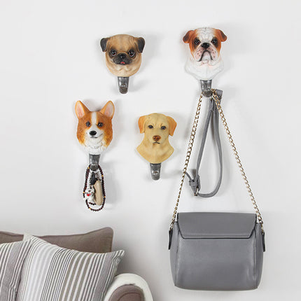 Household wall decoration hook creative wall hanging American coat hook hook hall entrance bathroom single coat hook free punching