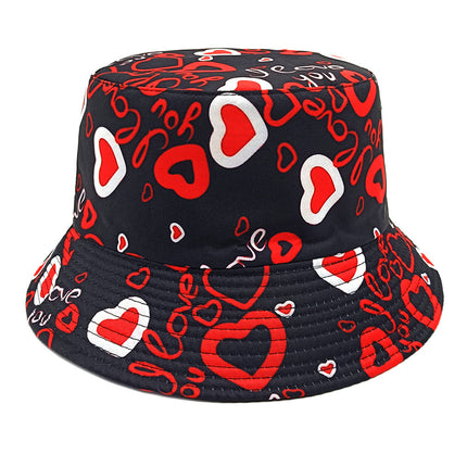Heart Love Heart Pattern Bucket Hat