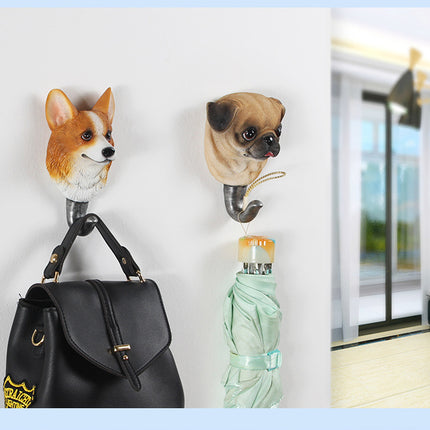 Household wall decoration hook creative wall hanging American coat hook hook hall entrance bathroom single coat hook free punching