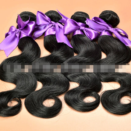 Real Hair Wig Hair Styling Hair Extension Body Wave Human Hair Weaves Bundle Deals Human Hair Extensions Natural & Jet Black