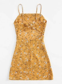 Gold Floral Pendant bohemian dress