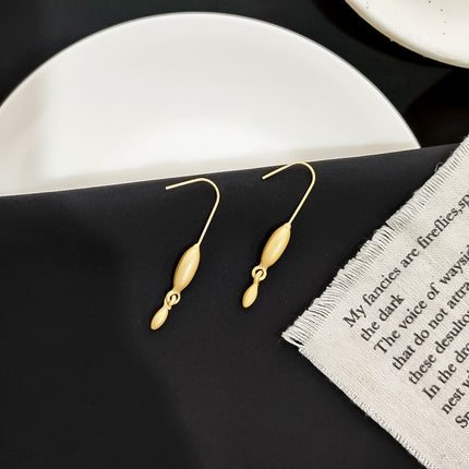 Metal ball drop earrings