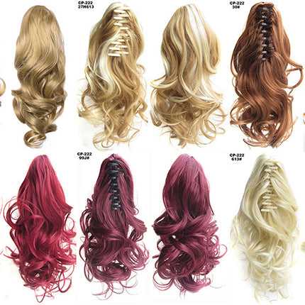 Long Wave Ponytail Wrap Around Ponytail Clip In Hair Headwear Gray Hairpiece Natural Extensions