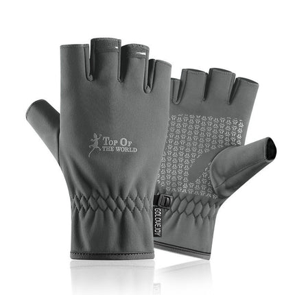 Men's Outdoor Windproof Zipper Touch Screen Gloves