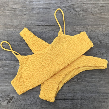 Swimsuit sexy pleated triangle bikini