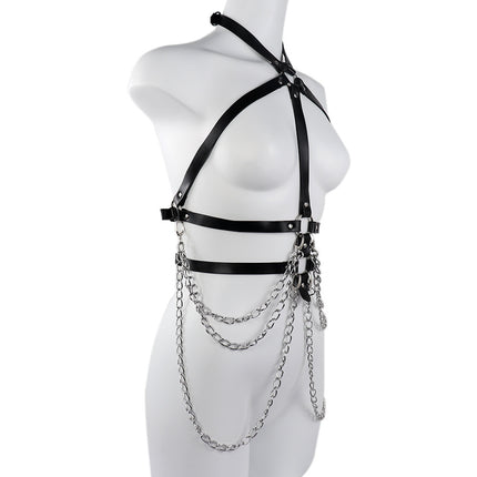 Multi-layer Chain High Neck Cami Belt Strap
