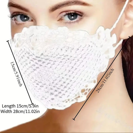 6 Pcs Sexy Lace Face Mask For Women- Adjustable Ear Loops- Cute, Sexy Washable And Reusable