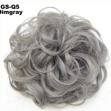 Europe, Japan, and South Korea popular hair bun fluffy natural drawstring curly hair ball head hair ring hair set female hair accessories chemical fiber hair