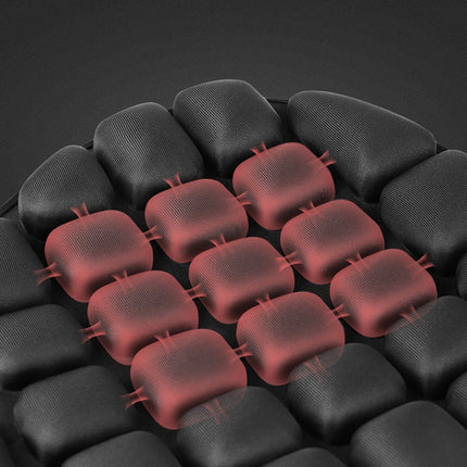 Three-dimensional airbag for motorcycle cushion