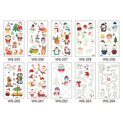 Merry Christmas Santa Claus Luminous Tattoo Sticker