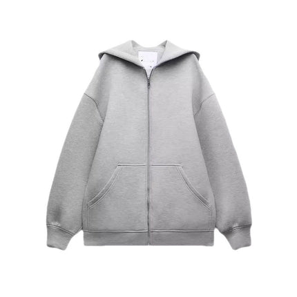 Sweater Loose Hooded Mid-length