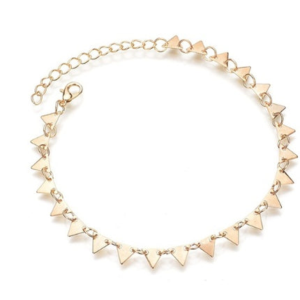 New multi-layered 8-word turquoise stone anklet