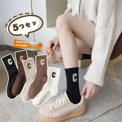 Socks For Women Mid-calf Length Socks Thin
