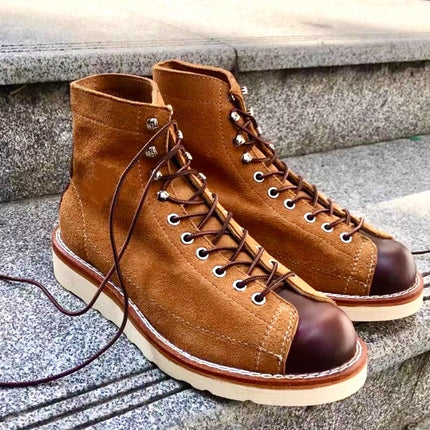 Stitching Martin Boots Retro Easy Matching British Style Working Boots