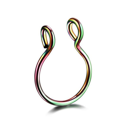 Fashionable stainless steel U-shaped nose ring