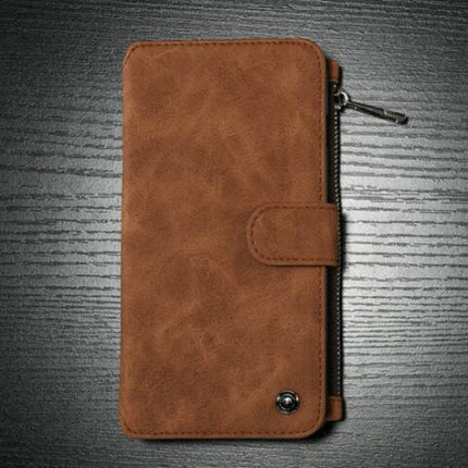 Compatible With Apple, Iphone6s Plus Multi-function Wallet Two-in-one Zipper Phone Protection Leather Case