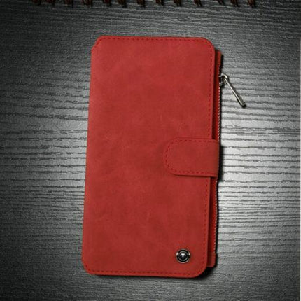 Compatible With Apple, Iphone6s Plus Multi-function Wallet Two-in-one Zipper Phone Protection Leather Case