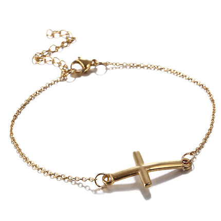 Stainless steel cross bracelet