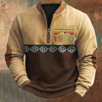 Sweater 3D Digital Printing Stand Collar Men's Street